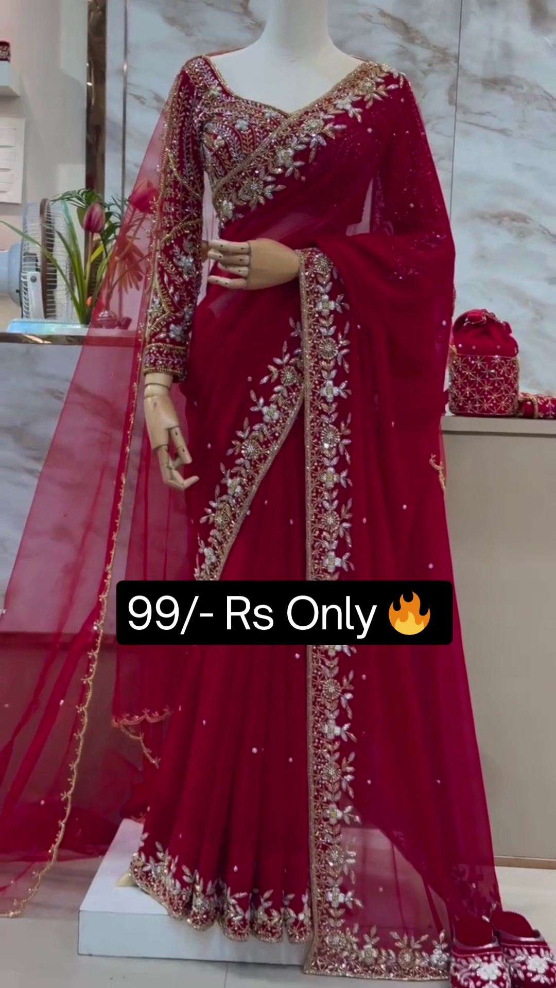 Bollywood Net Saree With Tassels Embroidered Work