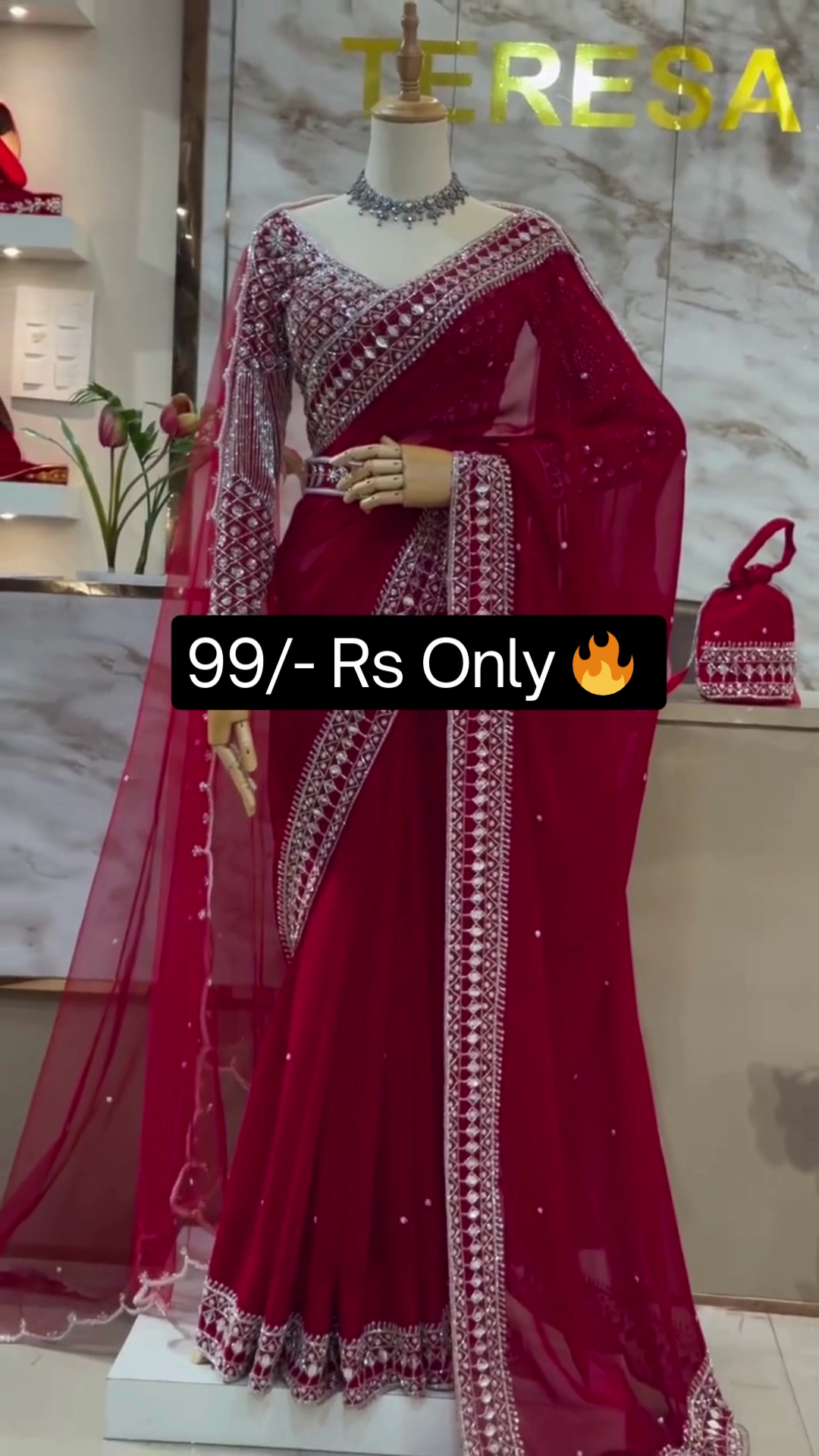 heavy beads work and white colour heavy sequence blouse