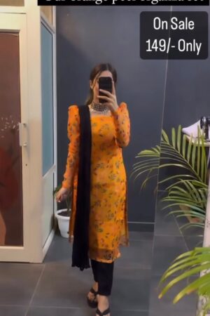 New Arrival Orange Dress On Sale