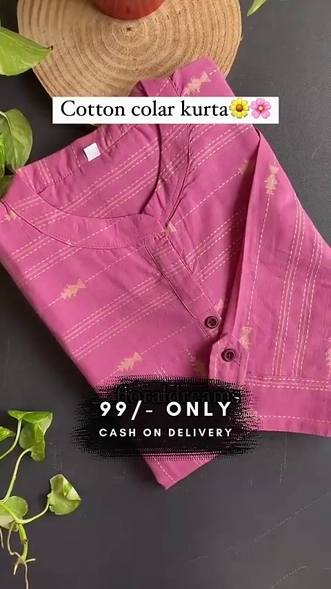 Katha Work Kurti - Pure Cotton - Image 3