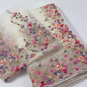 ✨ Florals in Full Bloom – Graceful Elegance on Sheer Magic ✨