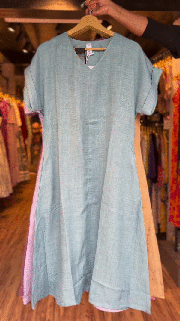 Minimalist Vibe Cotton A-Line Dress – Stay Cool, Look Effortless 🌿