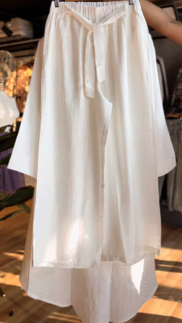 Ivory Mist Co-Ord Set – Where Minimalism Meets Elegance - Image 2
