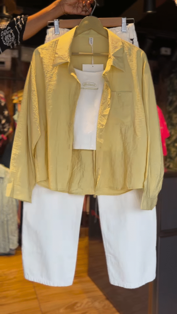 Lemon Light – Casual Overshirt Coord Set