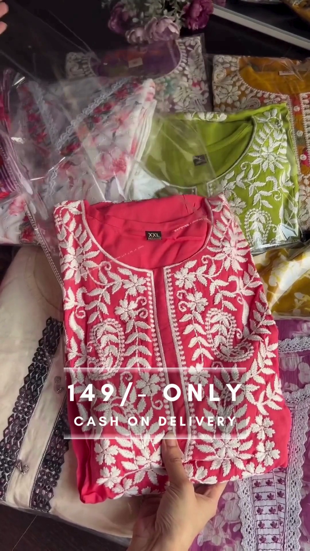 Hand Block Printed Embroidered Kurta Set - Image 7