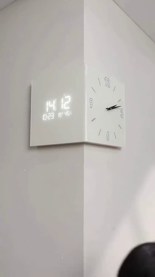 Modern Multifunctional Digital and Analog Wall Clock with Temperature and Humidity Display - Image 3