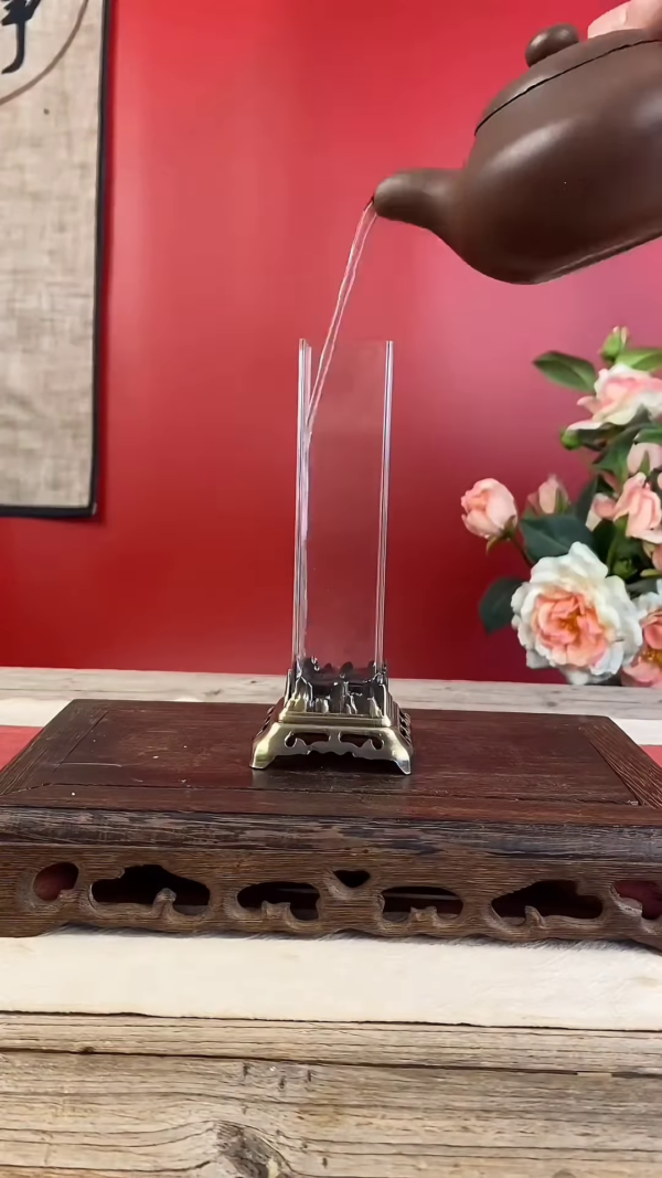 Tranquil Smoke Waterfall Incense Burner with Pagoda Design - Image 2