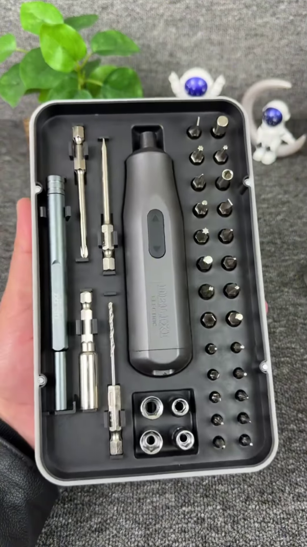 Compact Rechargeable Electric Screwdriver Set for DIY and Home Repair - Image 5