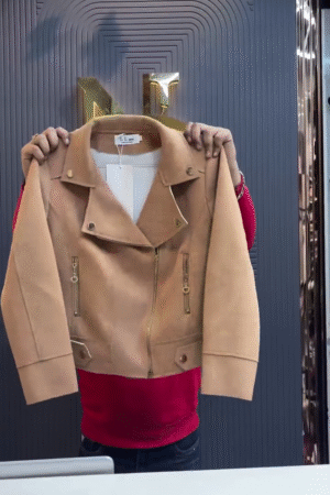  Frosted Mist Moto Zipper Jacket for Women 🧥❄️