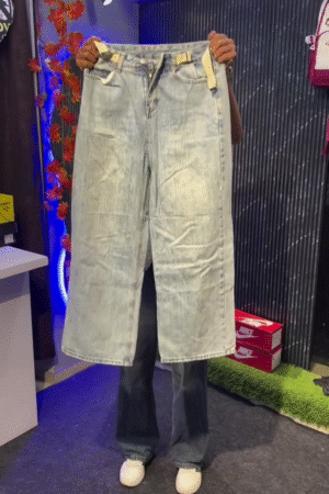 Oversized Dream Denim Skirt-Pants 💙👖 | Avant-Stretch Edition