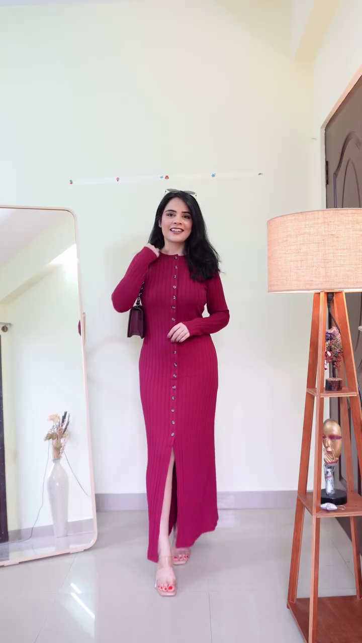 Minimalist Grey Full-Length Ribbed Bodycon Knit Maxi Dress β Winter Casual & Evening Statement Outfit π€π©Ά - Image 3