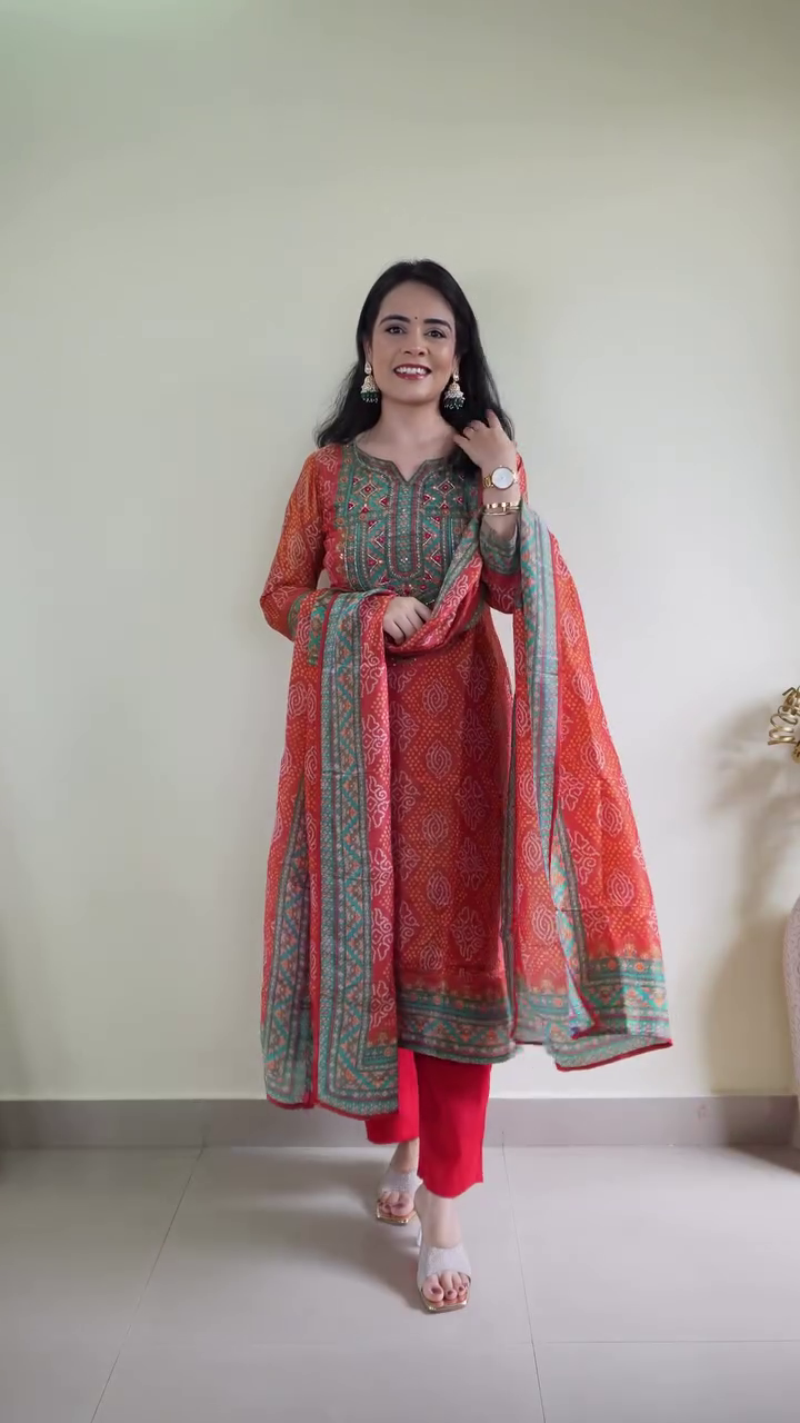 Deep Olive Green Traditional Embroidered Straight-Cut Kurta Set with Sheer Organza Dupatta & Detailed Ethnic Palazzo β Festive & Wedding Special Ensemble πβ¨ - Image 6