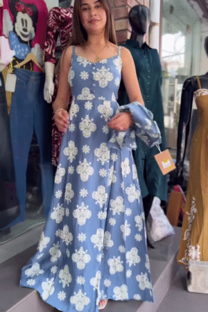 Summer Maxi Dress with Matching Fabric Belt