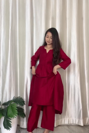 Midi Dress with Front Button Detail and Relaxed Gathered Waist for Women